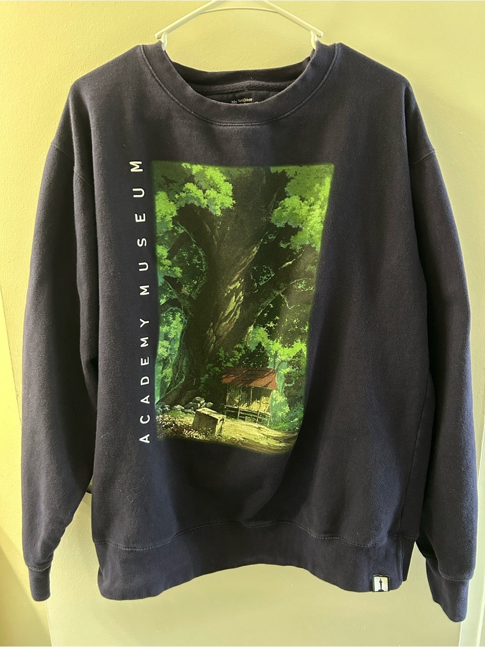 Men's Navy Sweatshirt with Green Scenic Graphic